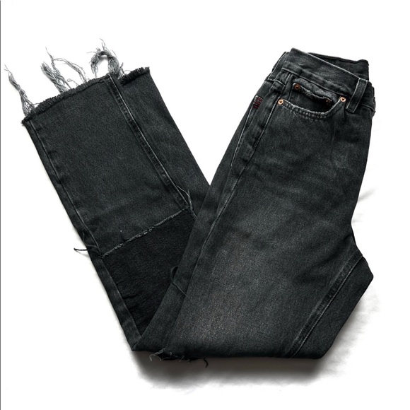 BDG Slim Straight Patch Jeans Sz:25 - Picture 5 of 16